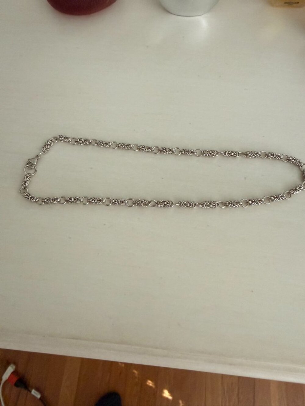 Silver chain necklace